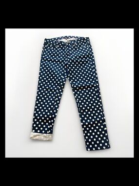 KATE SPADE Womens BROOME STREET SKINNY CROP POLKA DOT JEANS Pants Capri